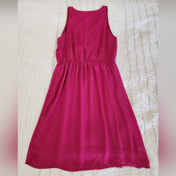 Pixley Women's Modified A-Line Dress with Elastic Waist, Pink, Size M - Picture 2 of 8